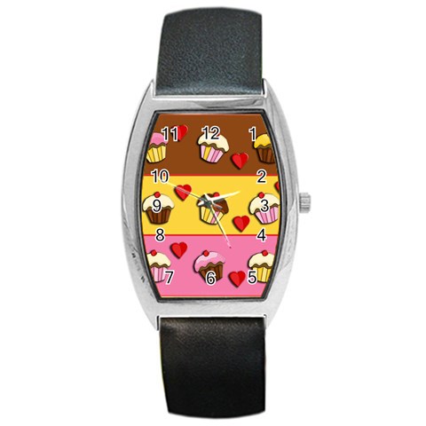 Love cupcakes Barrel Style Metal Watch from ArtsNow.com Front
