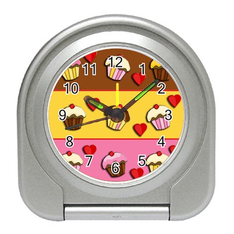 Love cupcakes Travel Alarm Clocks from ArtsNow.com Front