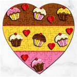 Love cupcakes Jigsaw Puzzle (Heart)