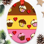 Love cupcakes Oval Ornament (Two Sides)