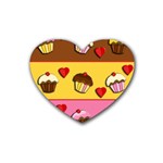 Love cupcakes Heart Coaster (4 pack) 
