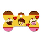 Love cupcakes Dog Tag Bone (Two Sides)