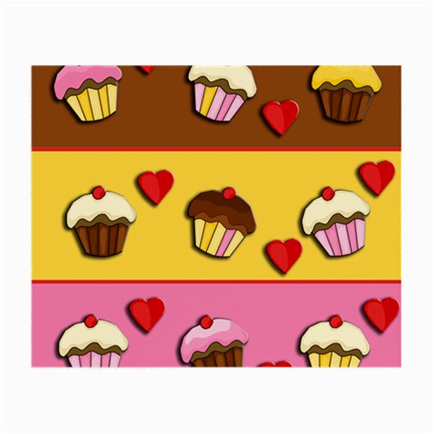 Love cupcakes Small Glasses Cloth (2 Front