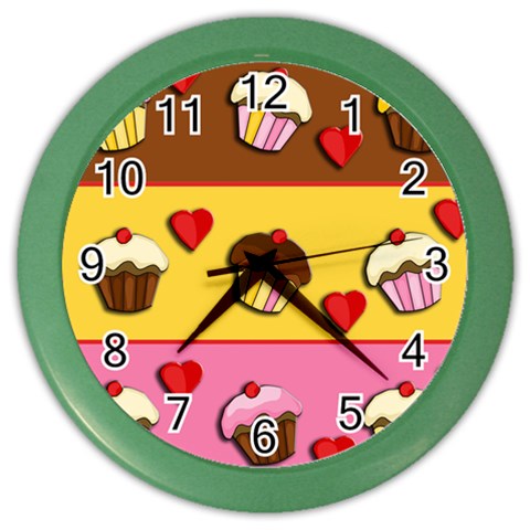 Love cupcakes Color Wall Clocks from ArtsNow.com Front
