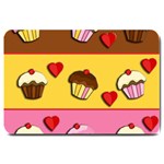 Love cupcakes Large Doormat 