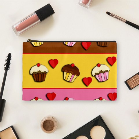 Love cupcakes Cosmetic Bag (Medium)  from ArtsNow.com Front