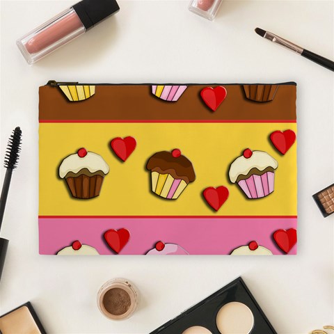 Love cupcakes Cosmetic Bag (Large)  from ArtsNow.com Front