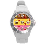 Love cupcakes Round Plastic Sport Watch (L)