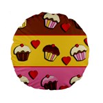 Love cupcakes Standard 15  Premium Round Cushions