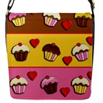 Love cupcakes Flap Messenger Bag (S)