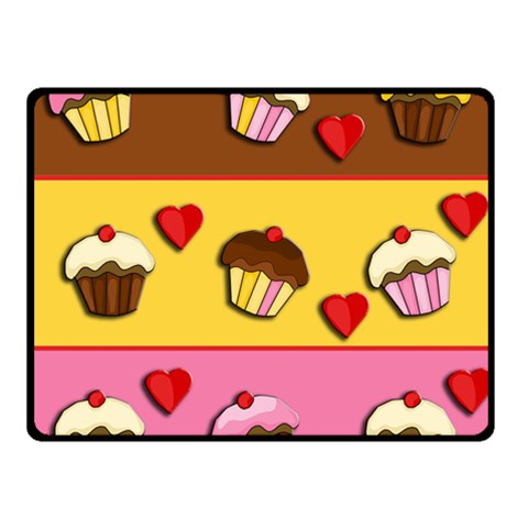 Love cupcakes Double Sided Fleece Blanket (Small)  from ArtsNow.com 45 x34  Blanket Front