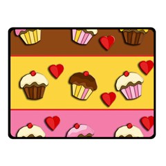 Love cupcakes Double Sided Fleece Blanket (Small)  from ArtsNow.com 45 x34  Blanket Front