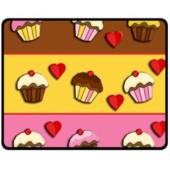 Love cupcakes Double Sided Fleece Blanket (Medium)  from ArtsNow.com 58.8 x47.4  Blanket Back