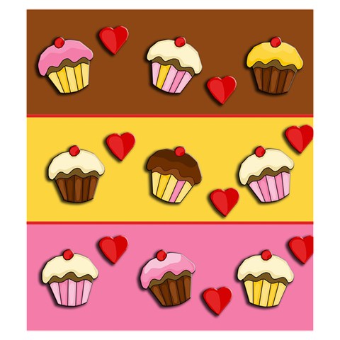 Love cupcakes Drawstring Pouches (Medium)  from ArtsNow.com Front