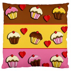 Love cupcakes Standard Flano Cushion Case (Two Sides) from ArtsNow.com Back
