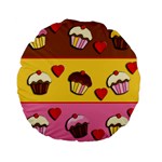 Love cupcakes Standard 15  Premium Flano Round Cushions