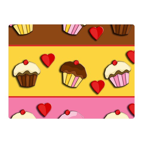 Love cupcakes Double Sided Flano Blanket (Mini)  from ArtsNow.com 35 x27  Blanket Front