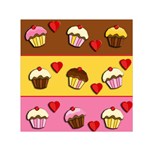 Love cupcakes Small Satin Scarf (Square)