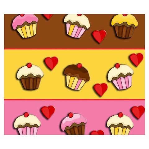 Love cupcakes Zipper Large Tote Bag from ArtsNow.com Front