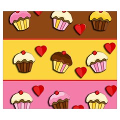 Love cupcakes Zipper Large Tote Bag from ArtsNow.com Back