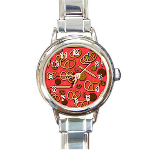 Bakery Round Italian Charm Watch from ArtsNow.com Front