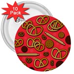 Bakery 3  Buttons (10 pack) 