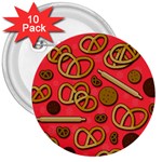 Bakery 3  Buttons (10 pack) 