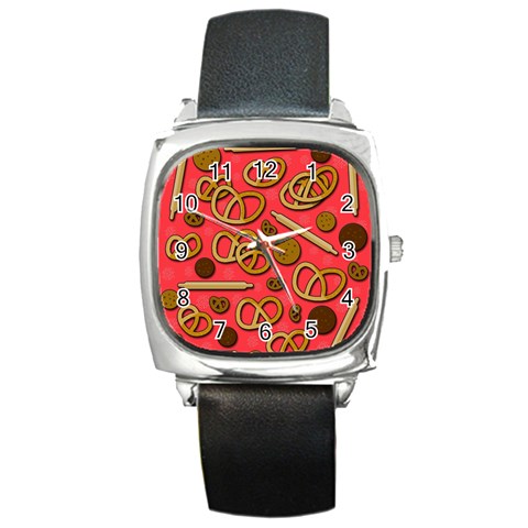 Bakery Square Metal Watch from ArtsNow.com Front