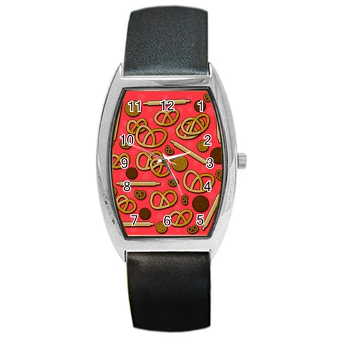 Bakery Barrel Style Metal Watch from ArtsNow.com Front