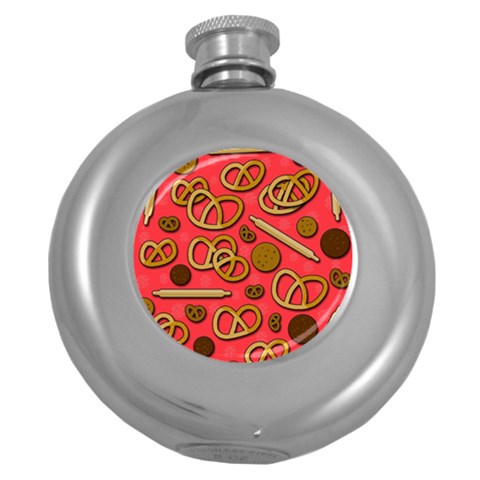 Bakery Round Hip Flask (5 oz) from ArtsNow.com Front