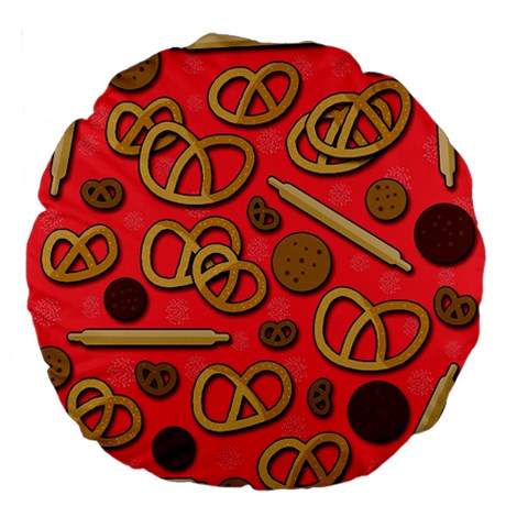 Bakery Large 18  Premium Flano Round Cushions from ArtsNow.com Front