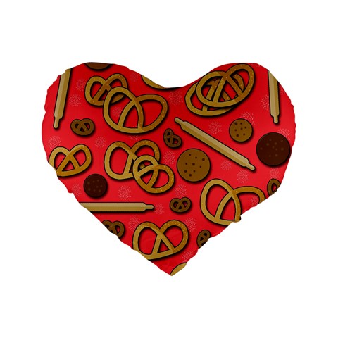 Bakery Standard 16  Premium Flano Heart Shape Cushions from ArtsNow.com Front