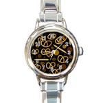 Bakery 2 Round Italian Charm Watch