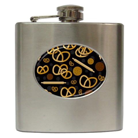 Bakery 2 Hip Flask (6 oz) from ArtsNow.com Front