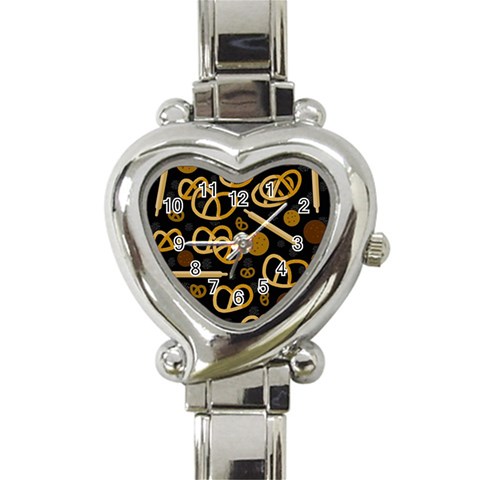 Bakery 2 Heart Italian Charm Watch from ArtsNow.com Front