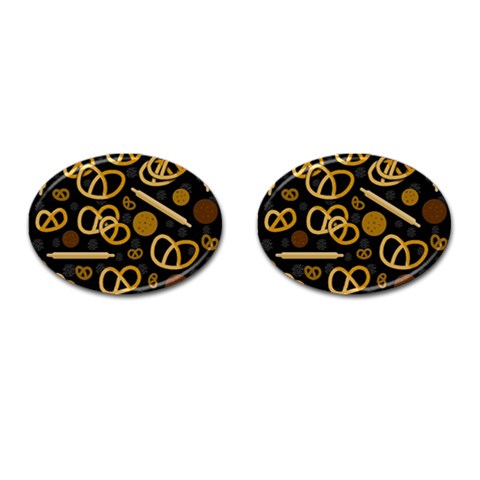 Bakery 2 Cufflinks (Oval) from ArtsNow.com Front(Pair)