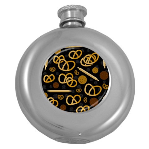 Bakery 2 Round Hip Flask (5 oz) from ArtsNow.com Front