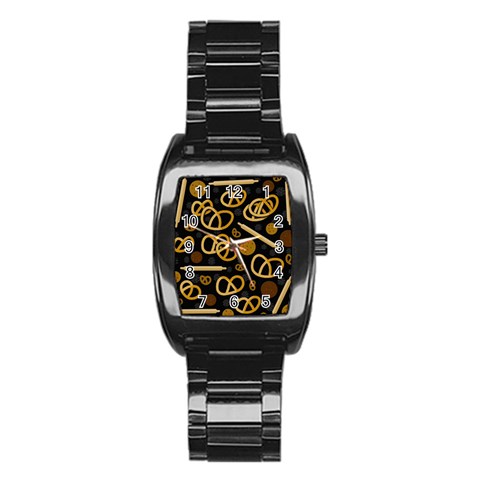 Bakery 2 Stainless Steel Barrel Watch from ArtsNow.com Front