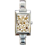 Bakery 3 Rectangle Italian Charm Watch