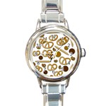 Bakery 3 Round Italian Charm Watch