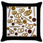 Bakery 3 Throw Pillow Case (Black)