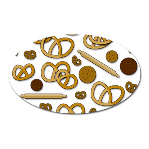 Bakery 3 Oval Magnet from ArtsNow.com Front