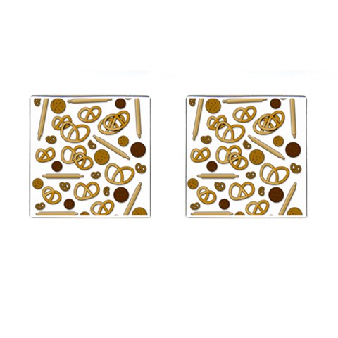 Bakery 3 Cufflinks (Square) from ArtsNow.com Front(Pair)