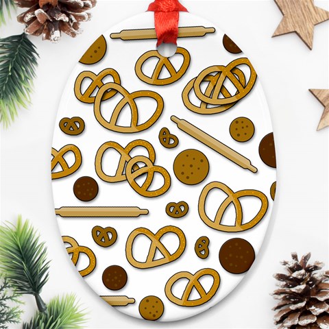 Bakery 3 Oval Ornament (Two Sides) from ArtsNow.com Front