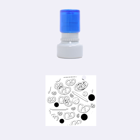 Bakery 3 Rubber Round Stamps (Small) from ArtsNow.com 1.12 x1.12  Stamp