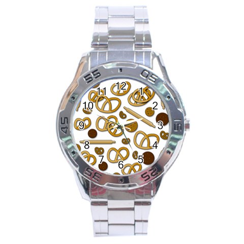Bakery 3 Stainless Steel Analogue Watch from ArtsNow.com Front