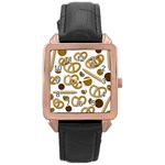 Bakery 3 Rose Gold Leather Watch 