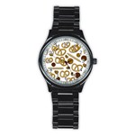 Bakery 3 Stainless Steel Round Watch