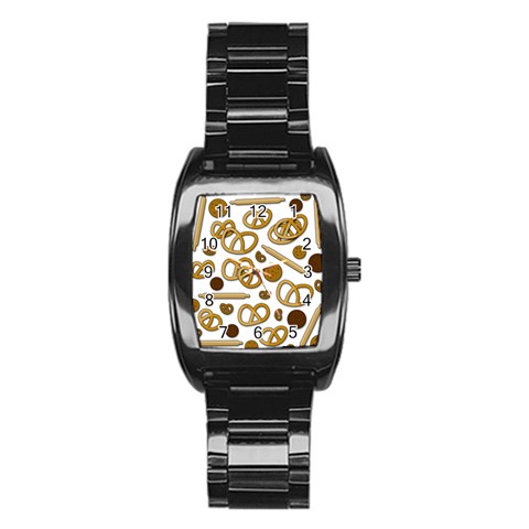 Bakery 3 Stainless Steel Barrel Watch from ArtsNow.com Front