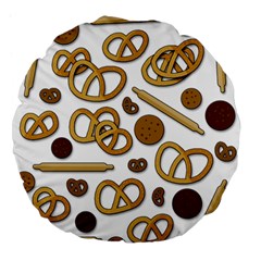 Bakery 3 Large 18  Premium Flano Round Cushions from ArtsNow.com Back